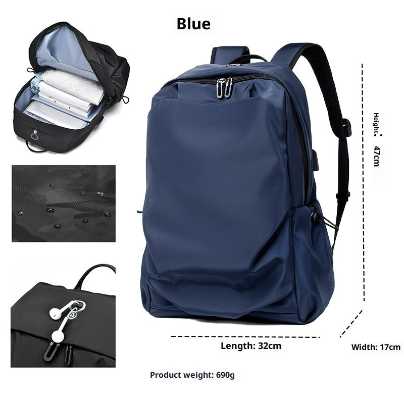 Wear-resistant Casual Oxford Cloth Backpack Unisex Waterproof