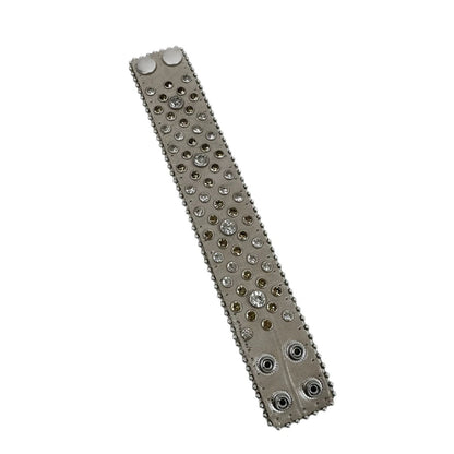 Heavy-duty Wide-style Retro Western Leather Snap Bracelet