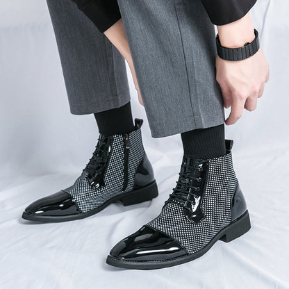 New Leather Boots Fashion Men&