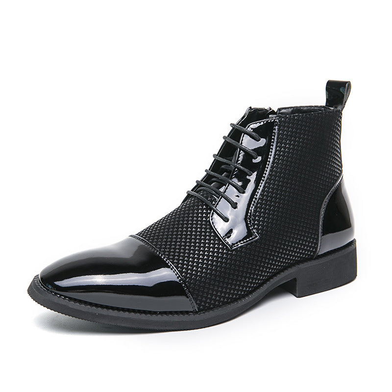New Leather Boots Fashion Men&