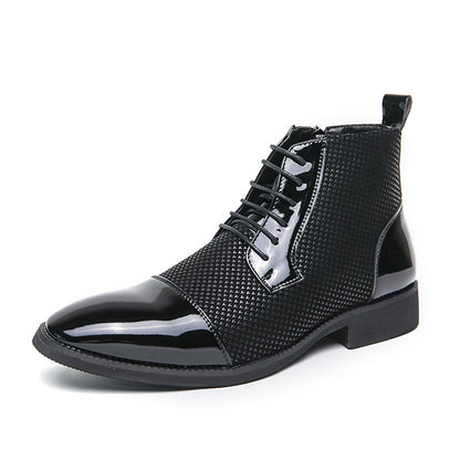 New Leather Boots Fashion Men&