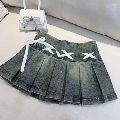American-style Demure Yet Sexy Design Elastic Skirt