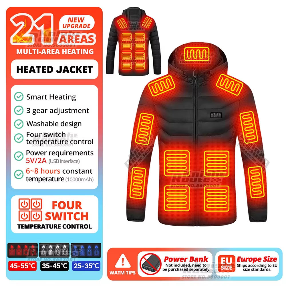 21 Areas Heated Jacket Winter Men&