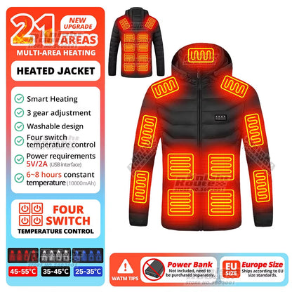 21 Areas Heated Jacket Winter Men&