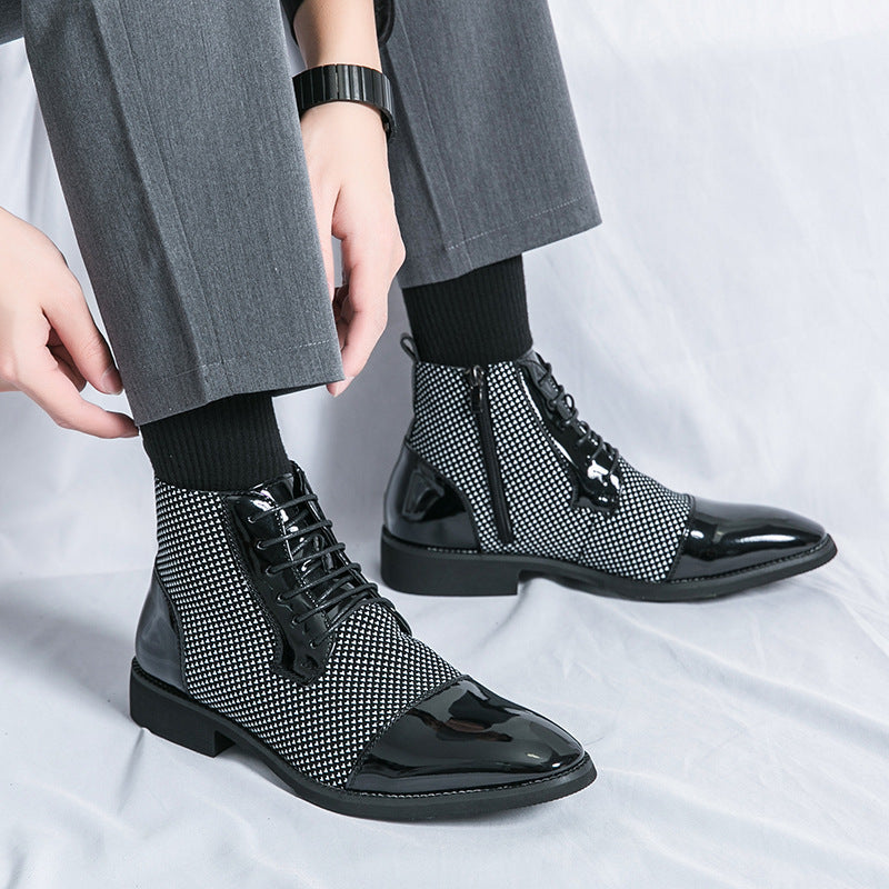 New Leather Boots Fashion Men&
