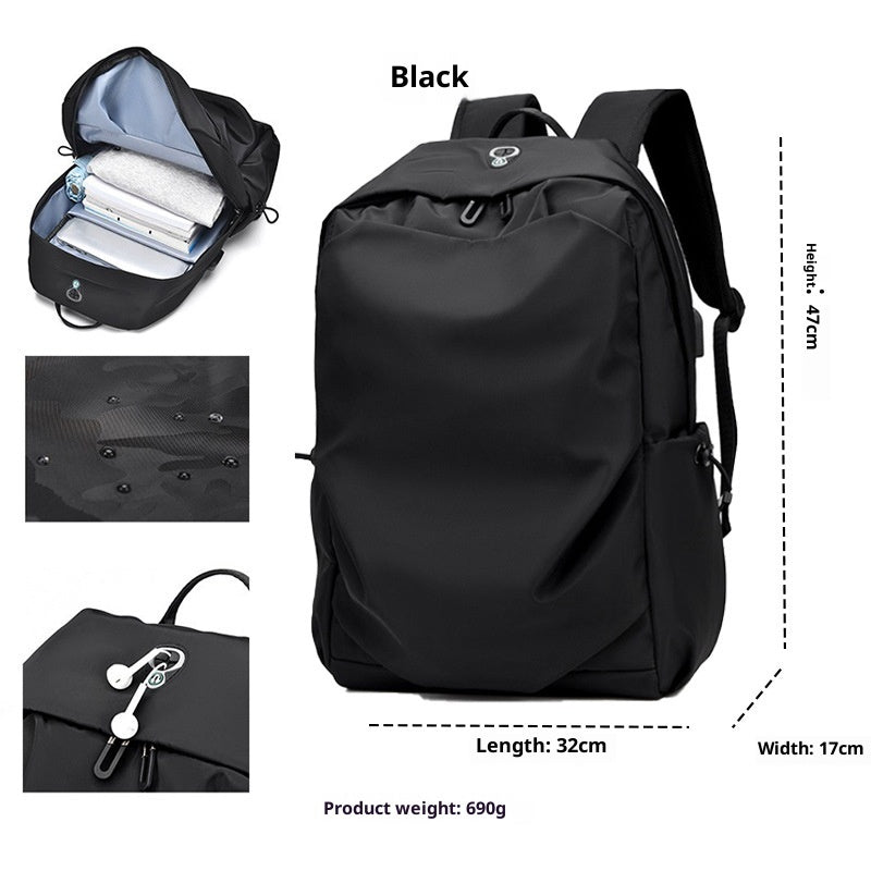 Wear-resistant Casual Oxford Cloth Backpack Unisex Waterproof