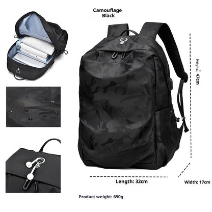 Wear-resistant Casual Oxford Cloth Backpack Unisex Waterproof