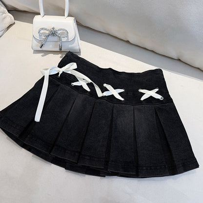 American-style Demure Yet Sexy Design Elastic Skirt