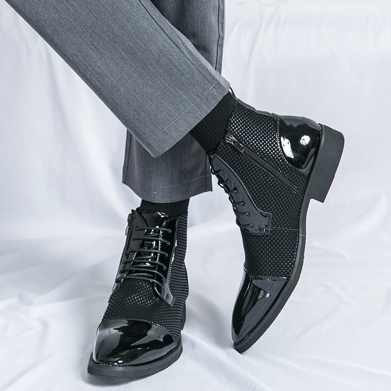 New Leather Boots Fashion Men&